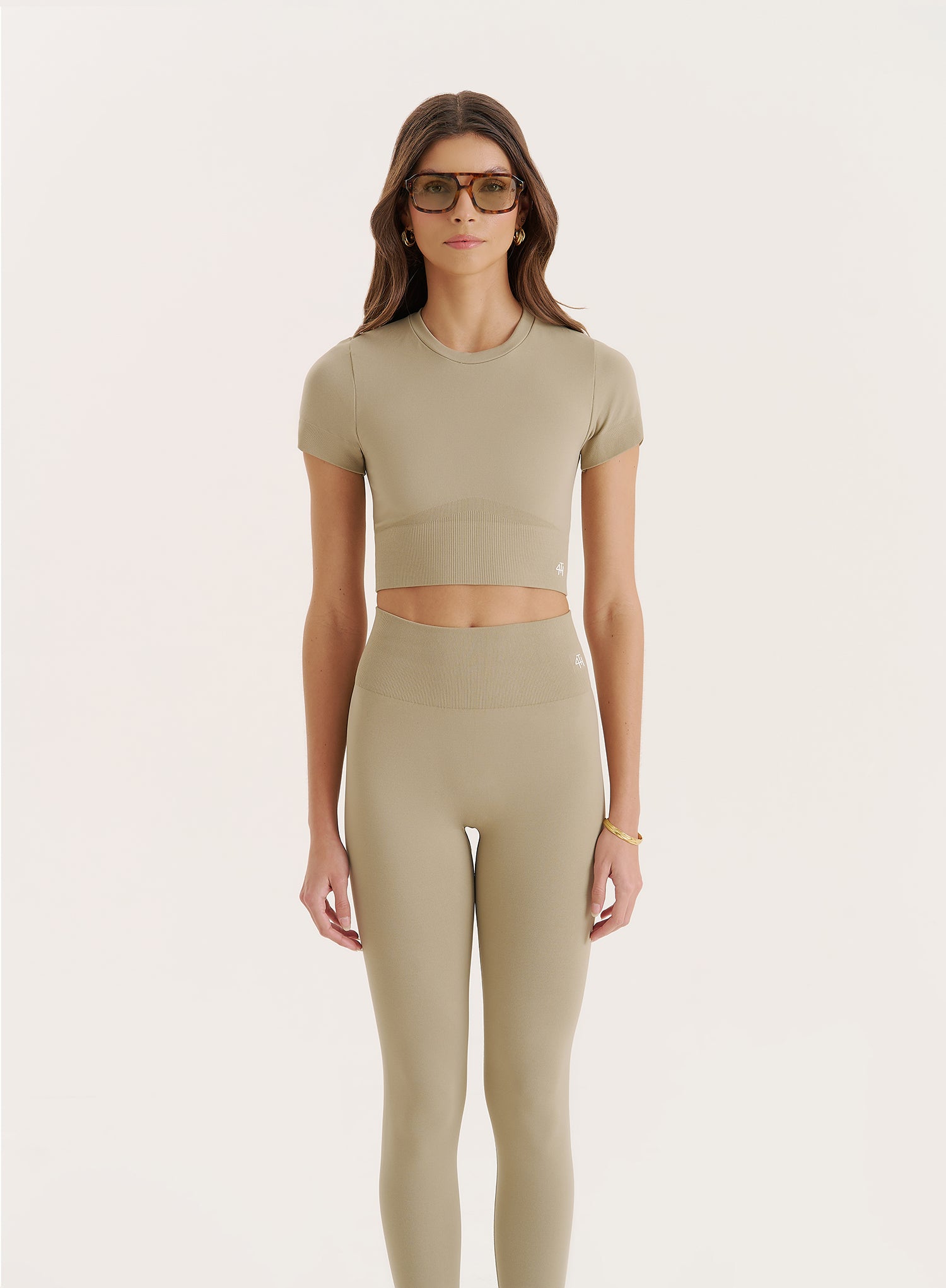 Sage Seamless Gym Crop Top